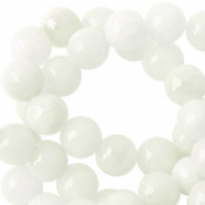 6 mm kralen natuursteen rond white  