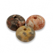Rondellen natuursteen kralen kwarts 8x5mm Multicolour red-brown
