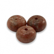 Rondellen natuursteen kralen graniet 8x5mm Burgundy red