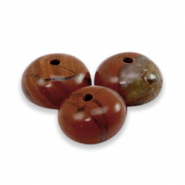 Rondellen natuursteen kralen graniet 8x5mm Cedar red