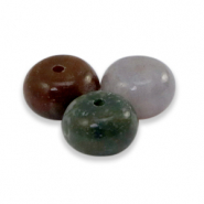Rondellen natuursteen kralen chalcedoon (jaspis) 8x5mm Multicolour green