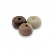 Rondellen natuursteen kralen 6x4mm Multicolour stone grey
