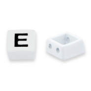 Tile bead E White-black