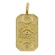 TQ metaal brass bedels eye Gold