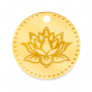 Bedels Plexx 20mm Birth flower July-Water lily Gold