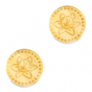 Cabochons Plexx 12mm Birth flower March-Daffodil Gold