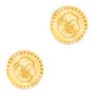 Cabochons Plexx 12mm Birth flower February-Violet Gold