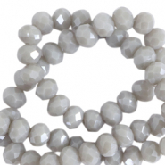 Facet kralen top quality disc 6x4 mm Purple haze-pearl shine coating
