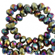 Facet kralen top quality disc 3x2mm Gold-AB coating