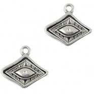 Metaal bedels DQ rhombus with eye Antiek zilver (nikkelvrij)