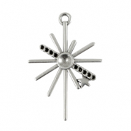 Metaal bedels DQ star Antiek zilver (nikkelvrij)