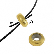Benodigdheden van Stainless steel Roestvrij staal (RVS) bead stopper 9x4mm Gold