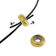 Benodigdheden van Stainless steel Roestvrij staal (RVS) bead stopper 7x3.5mm Gold