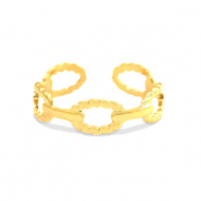 Ringen van Stainless steel Roestvrij staal (RVS) Goud