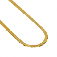 Kettingen van Stainless steel Roestvrij staal (RVS) snake Goud