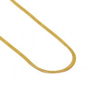Kettingen van Stainless steel Roestvrij staal (RVS) snake Goud