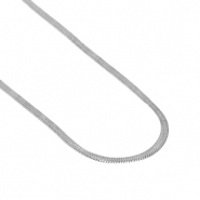 Kettingen van Stainless steel Roestvrij staal (RVS) snake Zilver