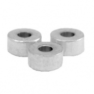 Kralen van Stainless steel Roestvrij staal (RVS) disc 4mm Zilver