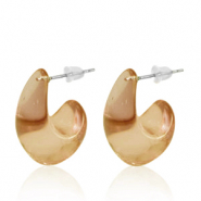 Musthave oorbellen creolen Tan brown