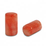 Kralen natuursteen kwarts tubes Agate red