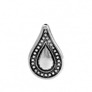 Metallook kralen drop deco Antiek zilver