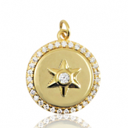 TQ metaal brass bedels star Gold