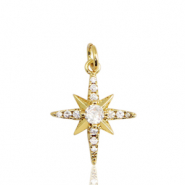 TQ metaal brass bedels star Gold