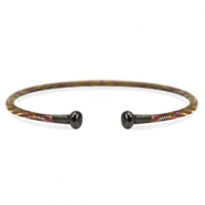 C.U.S&reg; bangle armband Brown-silver anthracite
