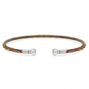 C.U.S&reg; bangle armband Brown-silver
