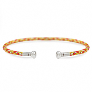 C.U.S&reg; bangle armband Yellow-red-silver