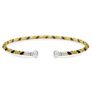 C.U.S&reg; bangle armband Yellow-black-silver