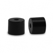 Disc natuursteen kralen 3x2mm Midnight black
