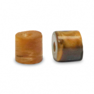 Disc natuursteen kralen tijgeroog 3x2mm Golden brown