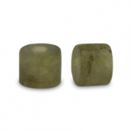 Disc natuursteen kralen kwarts 3x2mm Moss green