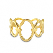 Ringen van Stainless steel Roestvrij staal (RVS) Goud