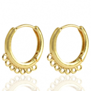 TQ metaal brass oorbellen creolen Gold