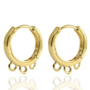 TQ metaal brass oorbellen creolen Gold