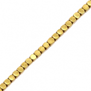Kralen van hematite cube 2mm Gold