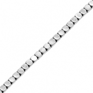 Kralen van hematite cube 2mm Silver