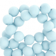 8 mm kralen van acryl matt Icy blue