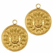 Bedels van Stainless steel Roestvrij staal (RVS) sun Goud