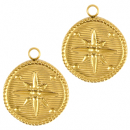 Bedels van Stainless steel Roestvrij staal (RVS) star Goud
