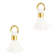 Kwastje 0.7cm Gold-white