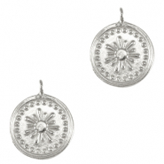 Metaal bedels DQ flower Antiek zilver (nikkelvrij)