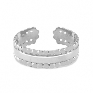 Ringen van Stainless steel Roestvrij staal (RVS) Zilver