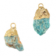 Hangers van natuursteen apatiet Meridian blue-gold