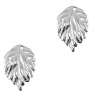 Bedels van Stainless steel Roestvrij staal (RVS) leaf Silver