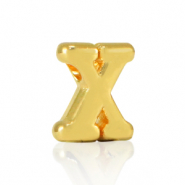 Metaal letterkralen DQ X Goud (nikkelvrij)