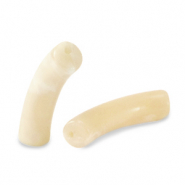 Kralen van acryl tube Beige marble