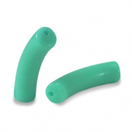 Kralen van acryl tube Turquoise